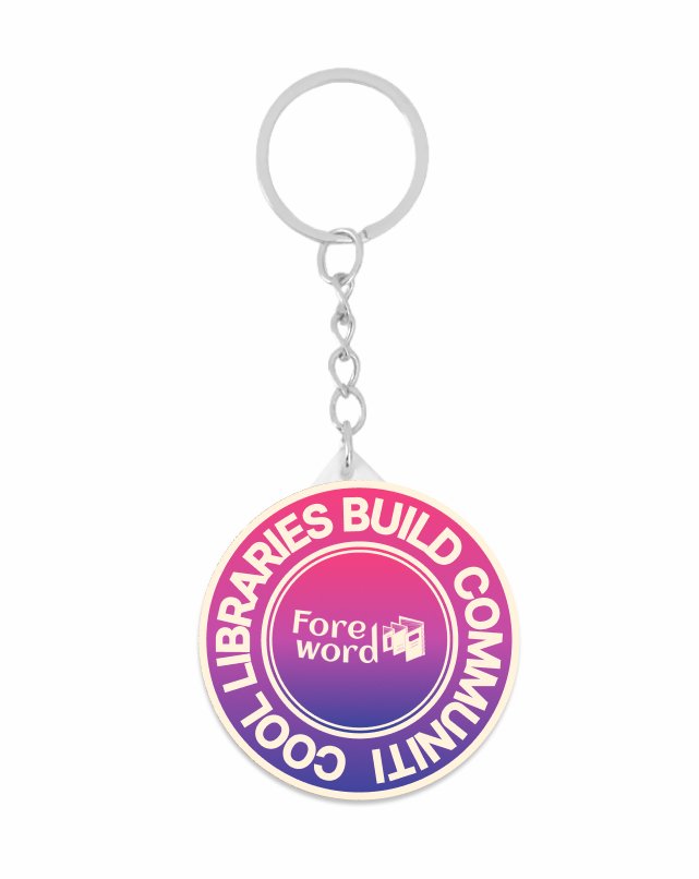 Keychain round-clbc-pinkblue